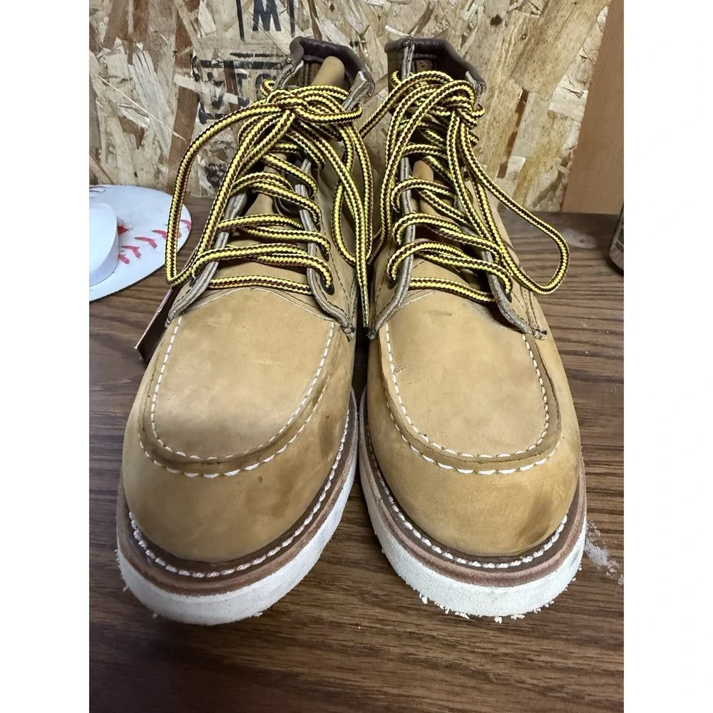 Red Wing 2878 Classic Moc Toe Boots Mens 7 EE Dry Tanned USA NOS Leather